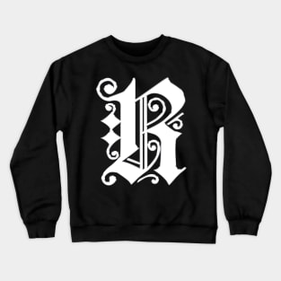 Silver Letter R Crewneck Sweatshirt